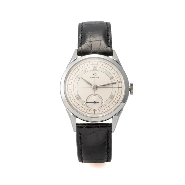 OMEGA OMEGA, REF. 2605, TWO-TONE SILVER SECTOR DIAL, STEEL kol saati