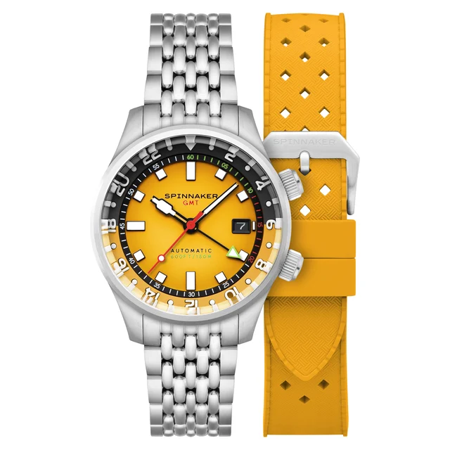 Bradner GMT Automatic Ochre Yellow SP-5121-99 kol saati
