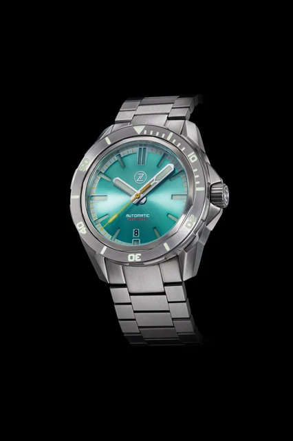 Zelos Swordfish 300m Diver ETA 2892 Aquamarine kol saati