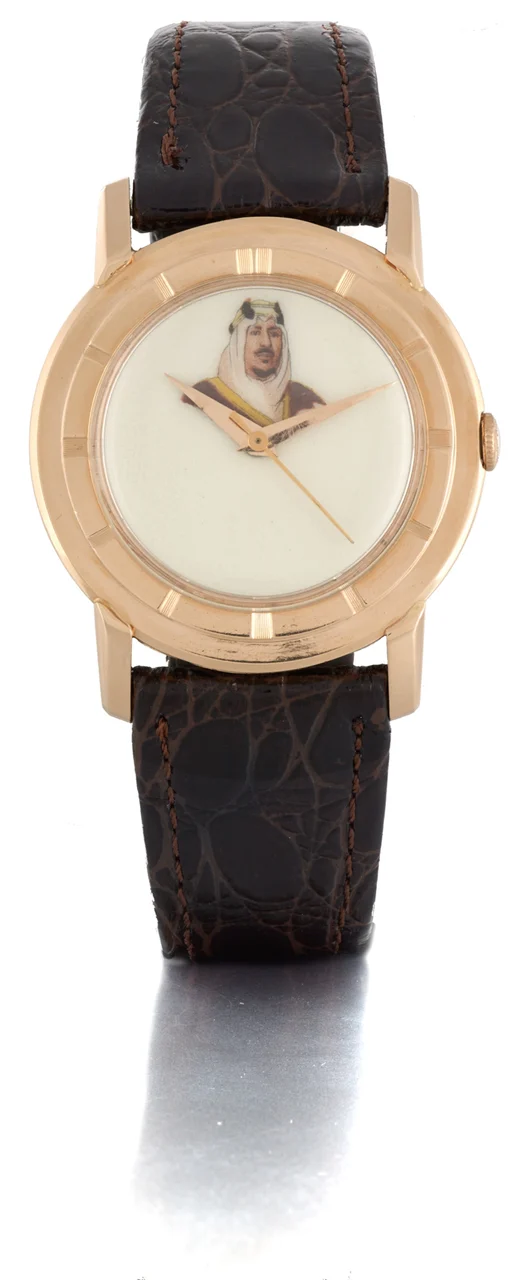Universal UNIVERSAL, REF. 106525, ENAMEL DIAL OF KING SAUD BIN ABDUL AZIZ, PINK GOLD kol saati