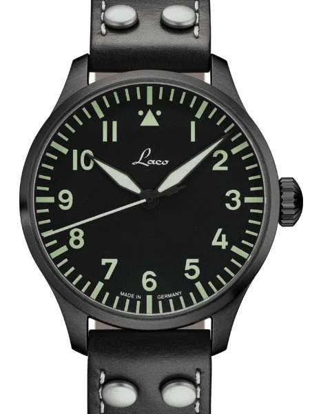 Laco Altenburg Type A Dial Miyota Automatic Watch, Black Ion Case #861759 42 mm kol saati