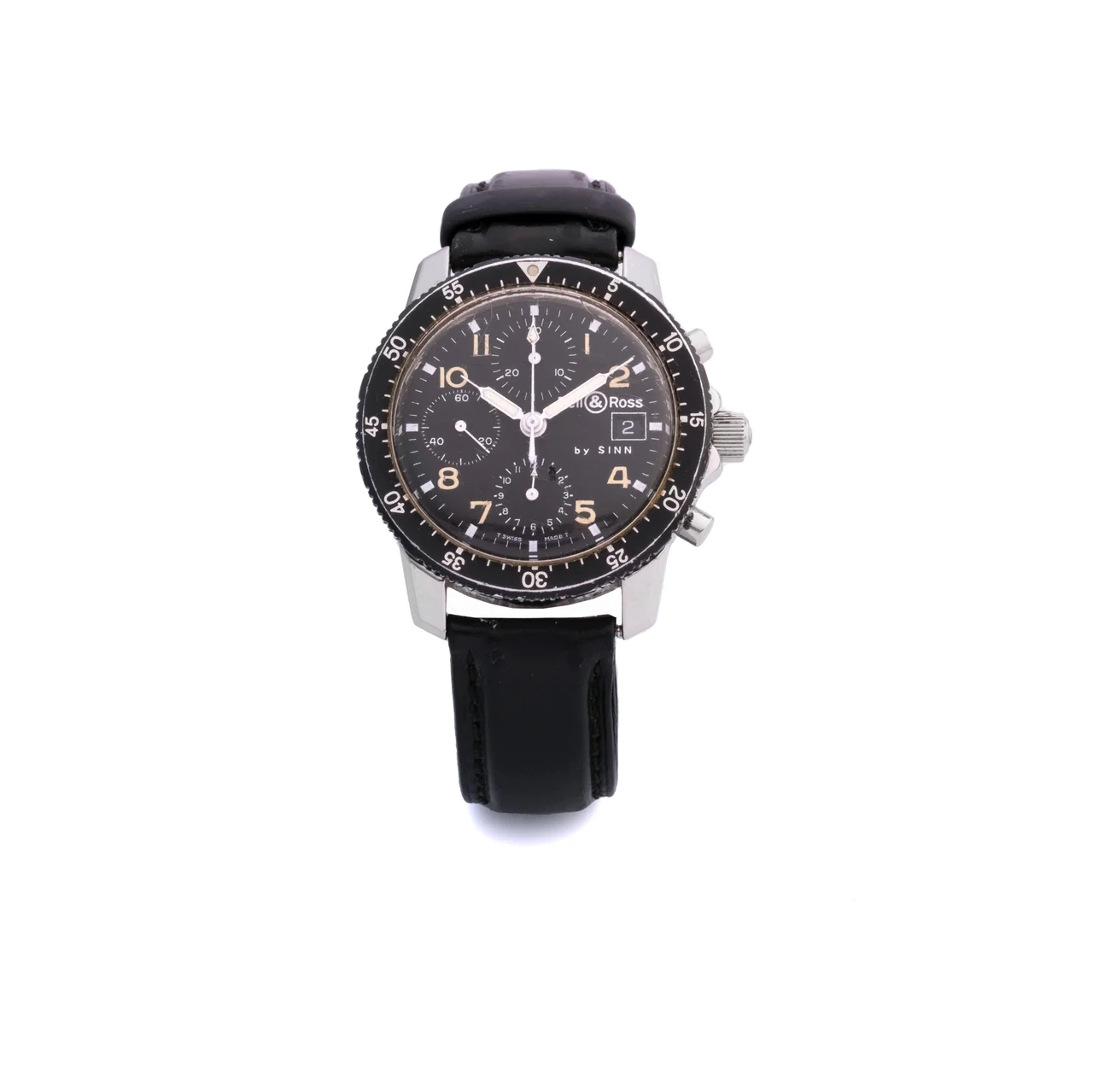 Bell & Ross By Sinn BELL & ROSS BY SINN, REF. 522 PILOT CHRONOGRAPH STAINLESS STEEL kol saati