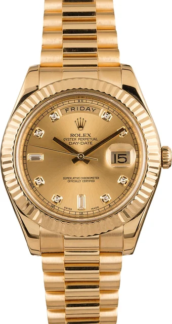 Rolex Day-Date 218238 Diamond Dial President 218238CDP kol saati