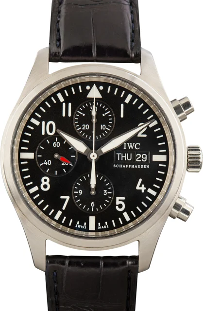 IWC Pilot's Chronograph IW371701 Black Dial kol saati