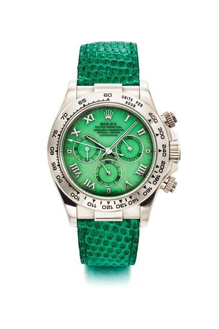 Rolex ROLEX REF. 116519 95YSTL50, DAYTONA BEACH ,18K WHITE GOLD WITH GREEN CHRYSOPRASE DIA