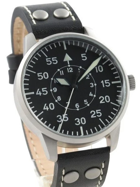 Laco Freiburg Type B Dial Hand Wind, Mechanical Pilot Watch #861791 kol saati