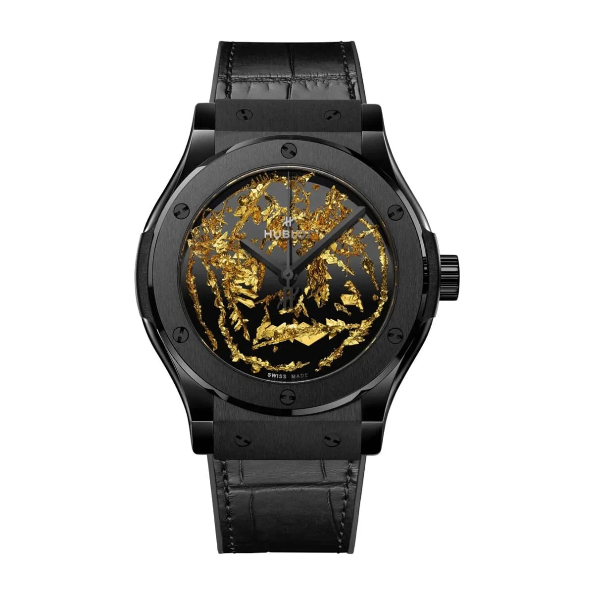 Hublot Classic Black and gold Dial Hublot 542.CX.0660.LR Classic Black and gold Dial 42 mm kol saati