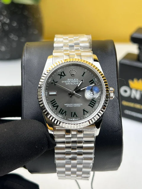 Rolex Date Just Wimbledon 36mm-Automatic Japanese Movement kol saati