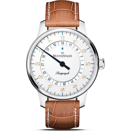 Meistersinger Perigraph - 38mm - White BM1101G kol saati