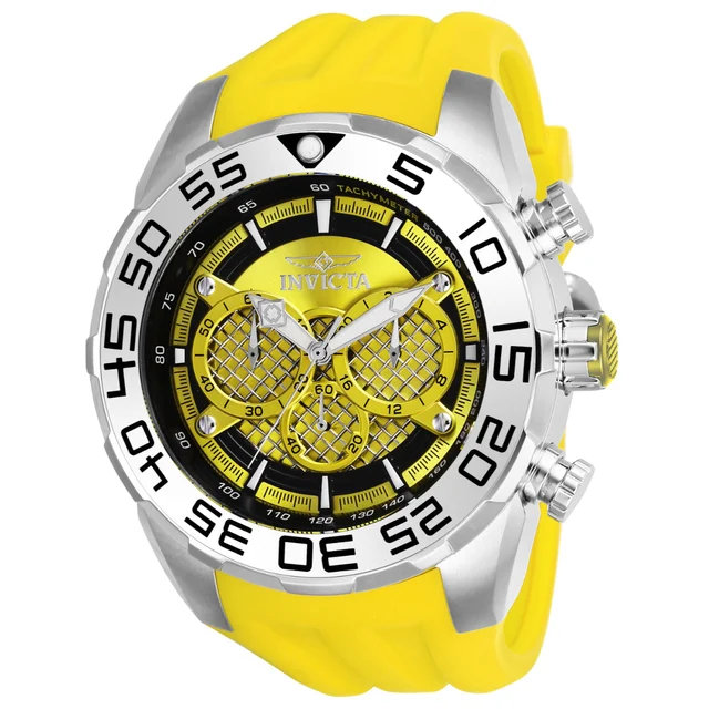 Invicta Speedway SCUBA Typhoon Watch - 50mm. Yellow (ZG-26298) kol saati