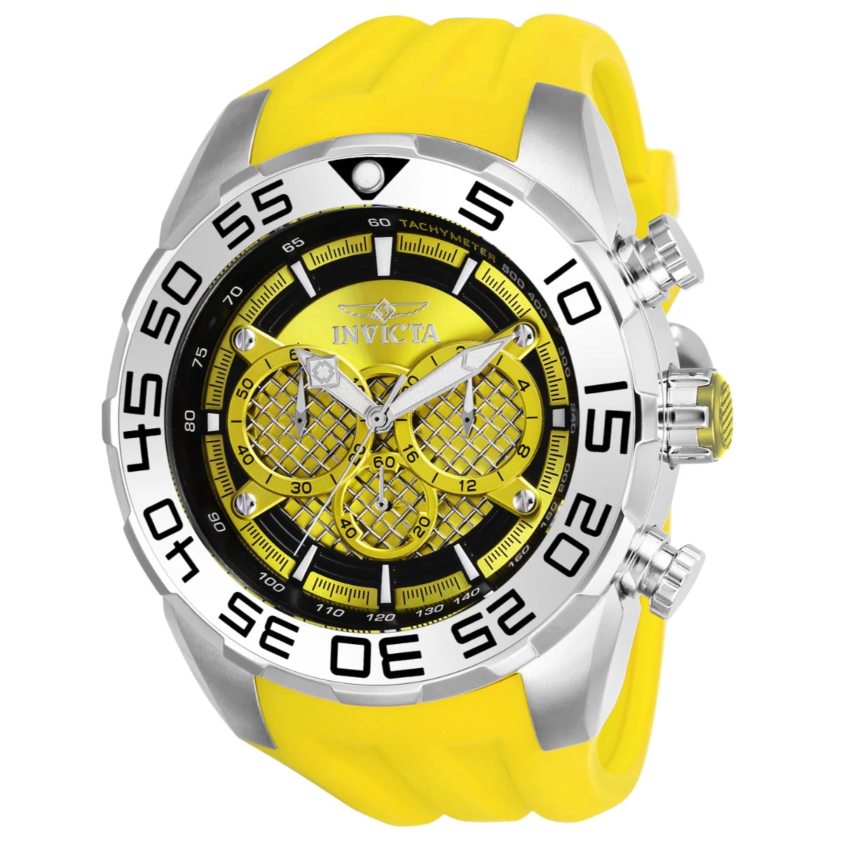 Invicta Speedway SCUBA Typhoon Watch - 50mm. Yellow (ZG-26298) 50 mm kol saati
