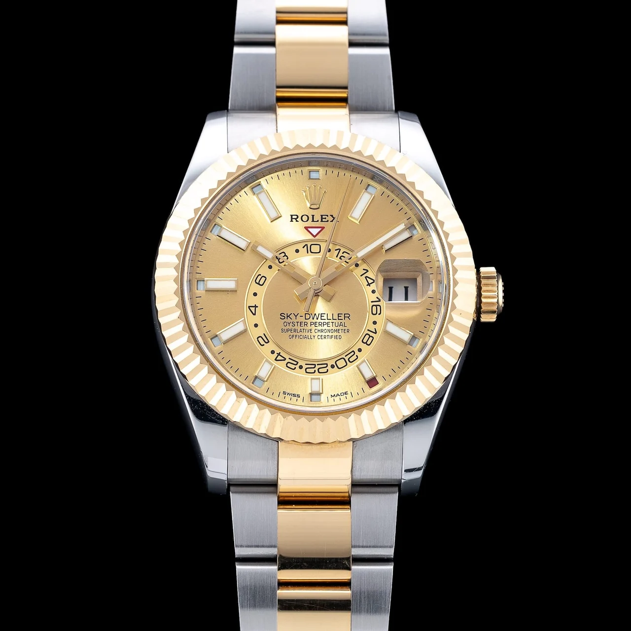 Rolex Sky-Dweller Champagne Dial 210009N43530 42 mm kol saati