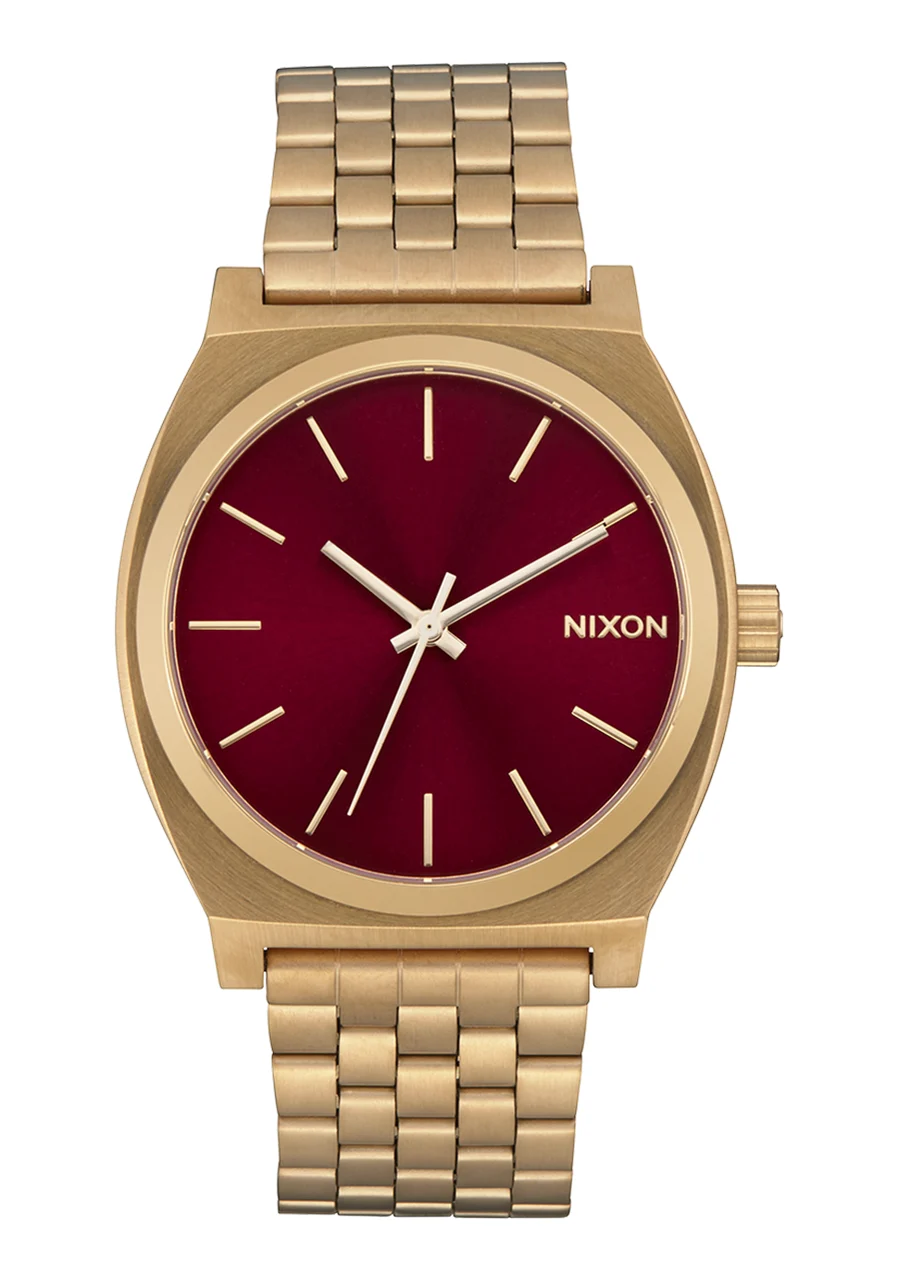 Nixon US Time Teller - Gold / Oxblood Sunray A045-5098-00 37 mm kol saati