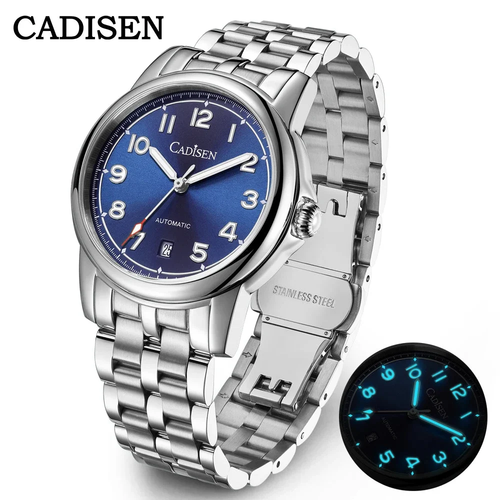 Tandorio Watches CADISEN C8235 Dress Watch 39MM MIYOTA 8215 Sapphire 5bar Luminous 14:200005100#White 39 mm kol saati