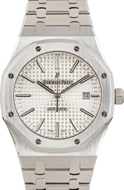 Audemars Piguet Royal Oak White Grand Tapisserie Dial 15400ST.OO.1220ST.02 kol saati