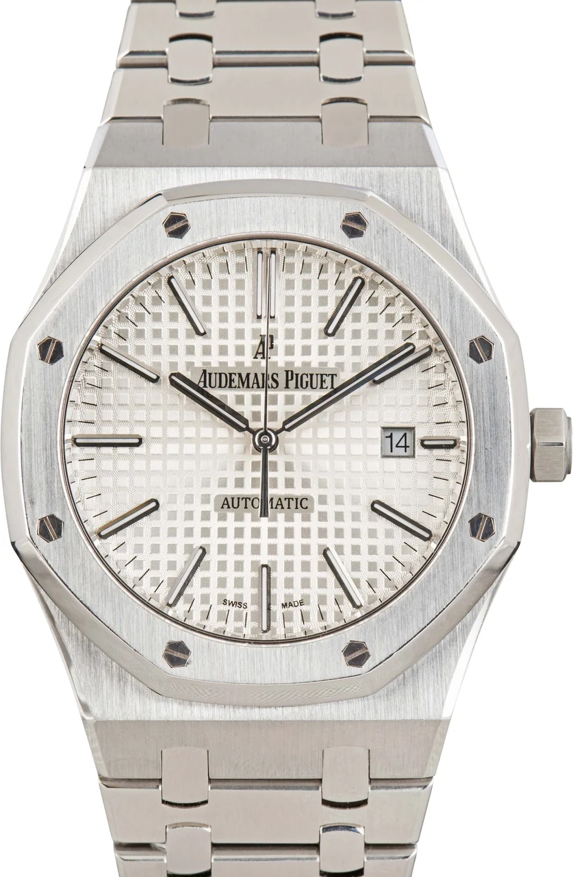 Audemars Piguet Royal Oak White Grand Tapisserie Dial 15400ST.OO.1220ST.02 kol saati