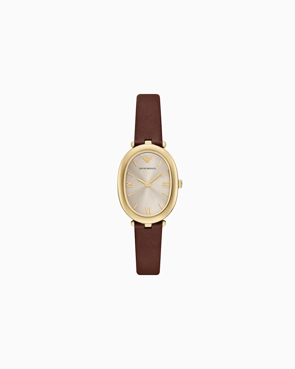 Emporio Armani Two-Hand Brown Leather Watch AR11708 34 mm kol saati