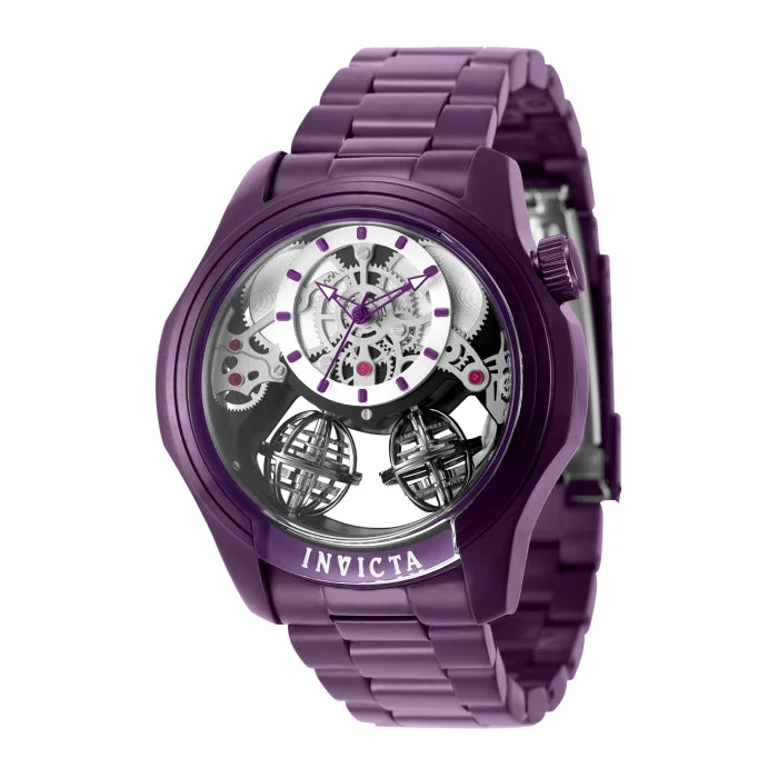 Invicta Specialty Twin-Axis Watch w/ Skeleton Dial - 46mm, Purple (50779) 46 mm kol saati