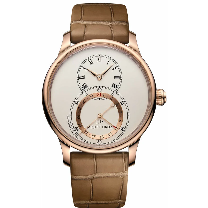 Jaquet Droz Grande Seconde Quantieme Ivory Enamel J007023200 41 mm kol saati