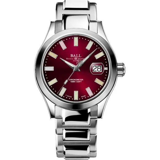 Ball Engineer III Marvelight Chronometer Burgundy Red 40mm NM9026C-S27C-RDR Rainbow Tubes 40 mm kol saati