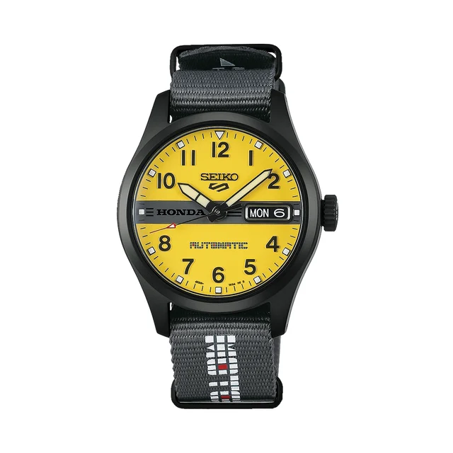 Seiko Sports Field Honda Motocompo Limited Edition 36.4mm - Yellow on Fabric Strap HDB010