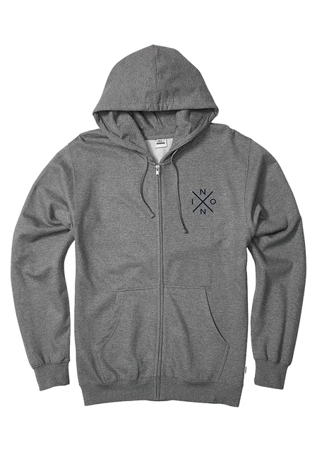 Nixon US Spot Full Zip Hoodie - Dark Heather Gray S2752-1447-02 kol saati