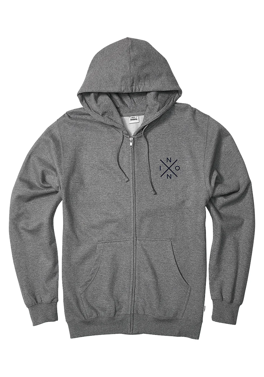 Nixon US Spot Full Zip Hoodie - Dark Heather Gray S2752-1447-02 kol saati