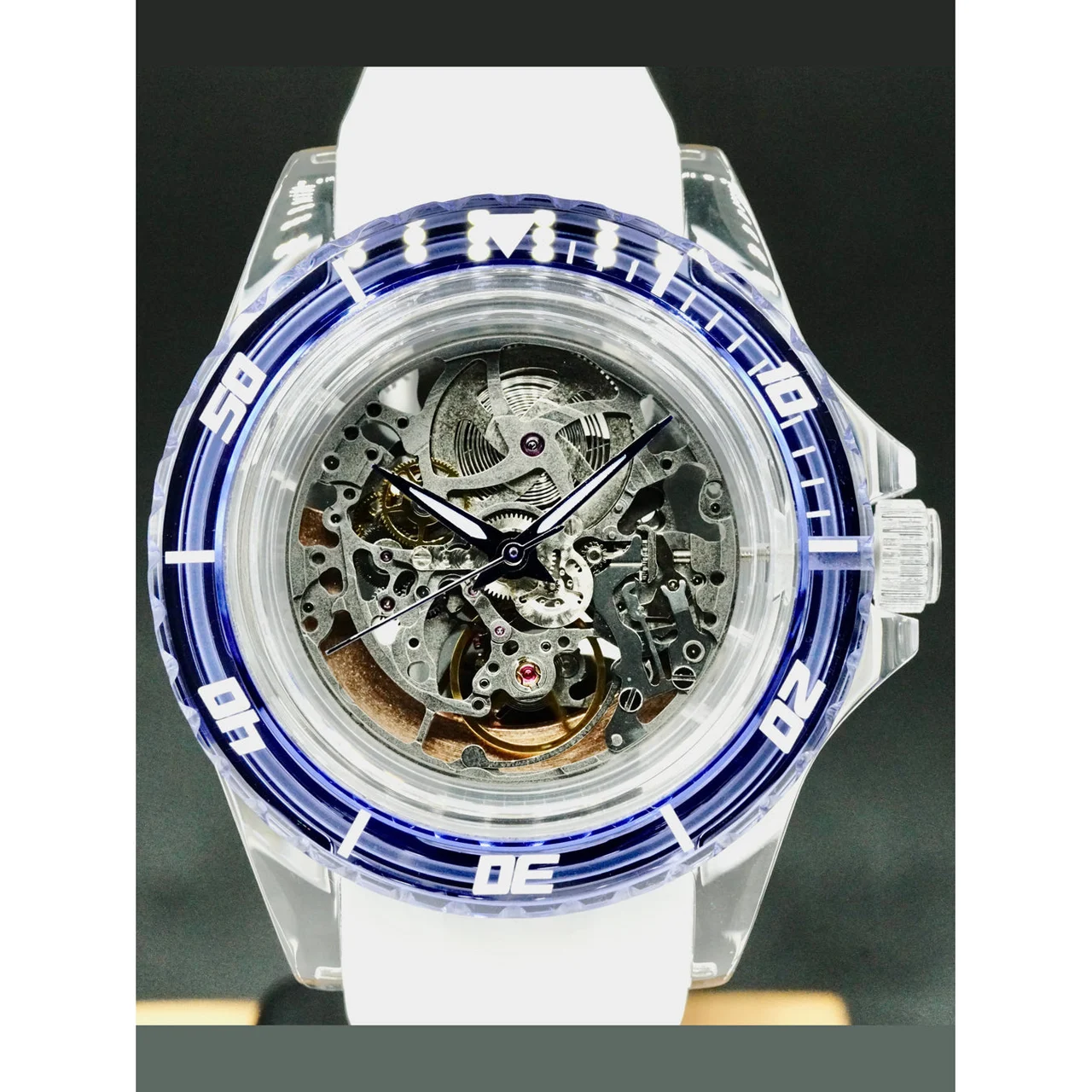 ArtyA Diver Crystal Skeleton Blue Bezel NAP210000039337 41 mm kol saati