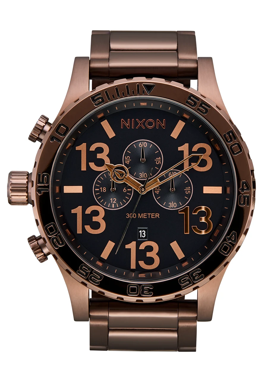 Nixon US Chrono Friday the 13th Edition - Chocolate - USA A1443-5368-00 kol saati