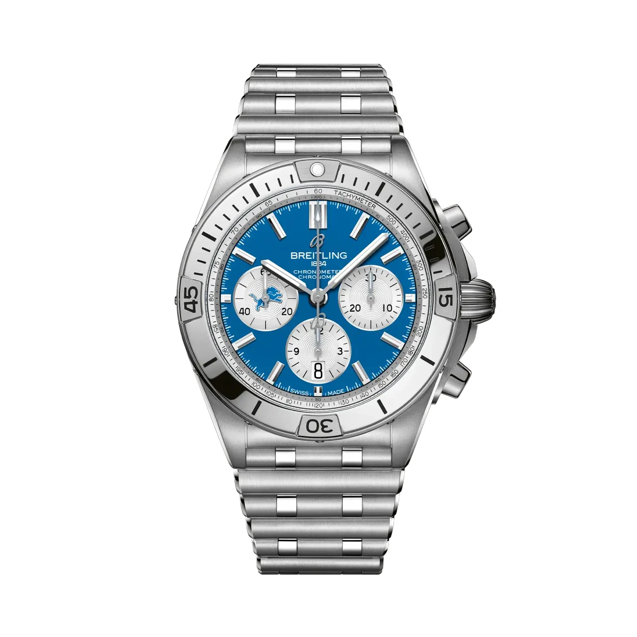 Breitling Chronomat B01 42 NFL Detroit Lions Edition AB01342B1CCA1 42 mm kol saati