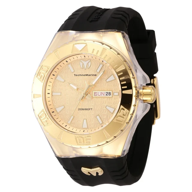 Technomarine Cruise Monogram Watch - 47.8mm, Black (TM-122012) kol saati