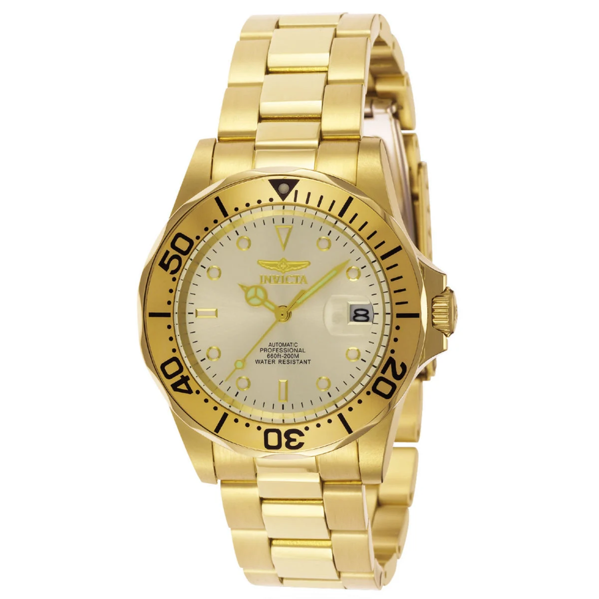 Invicta Pro Diver Automatic Watch - 40mm, Gold (ZG-9618) 40 mm kol saati