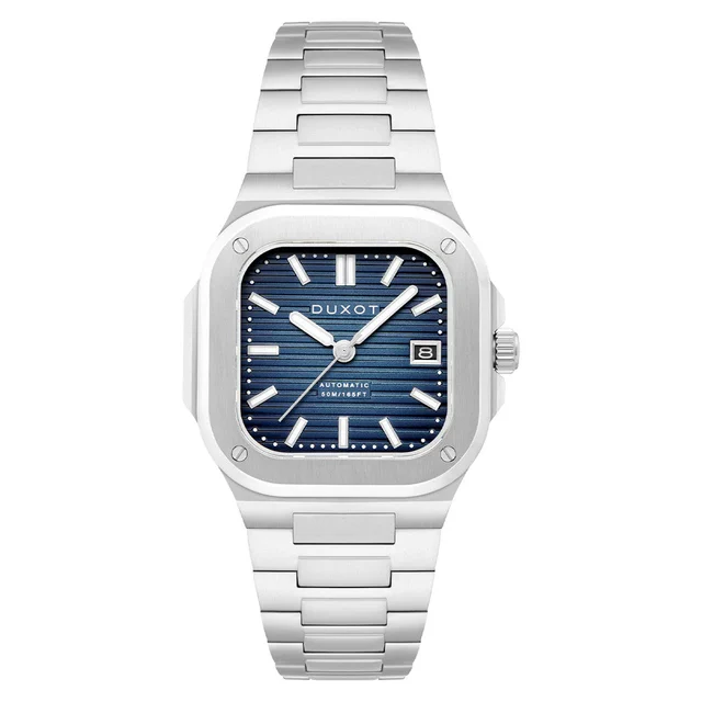 Duxot Quadrata Automatic in Steel Blue #DX-2073-11 kol saati
