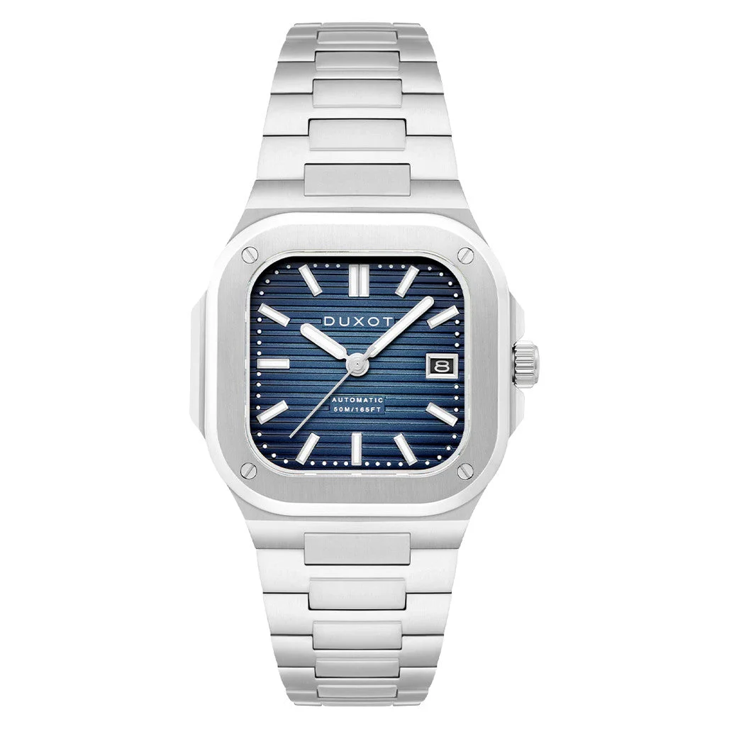 Duxot Quadrata Automatic in Steel Blue #DX-2073-11 42 mm kol saati
