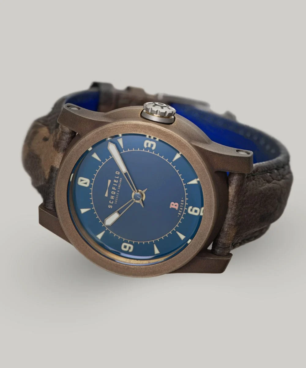 Schofieldwatchcompany patinated-bronze-b3 44 mm kol saati