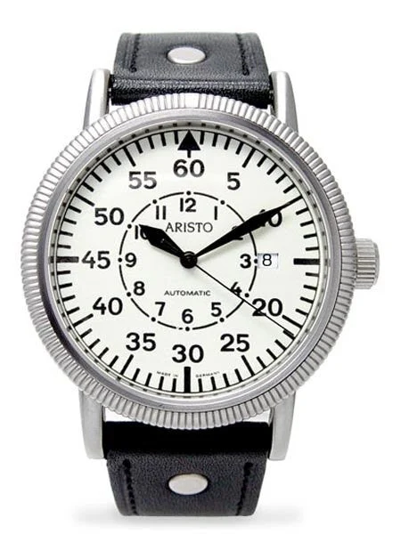 Aristo Night Flight Swiss ETA 2824-2 Automatic Watch with Luminous Dial 3H42 kol saati