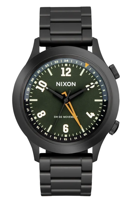 Nixon US Drifter GMT - Gunmetal / Kobu Green A1422-5290-00 kol saati