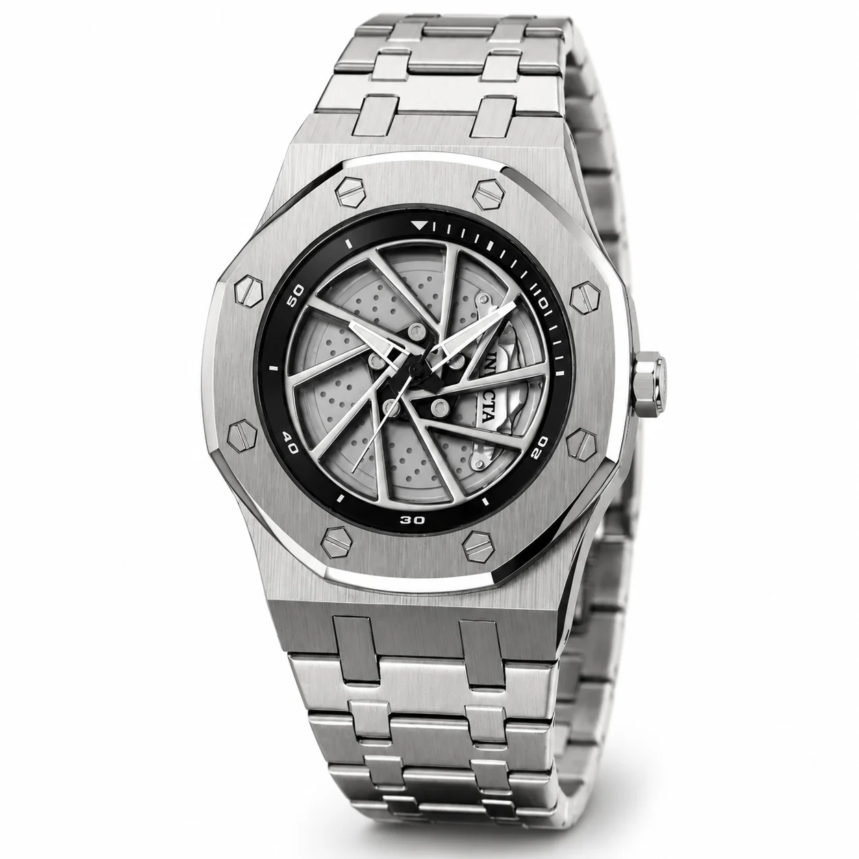 Invicta Speedway Rim Watch - 42mm. Steel (69486) 42 mm kol saati