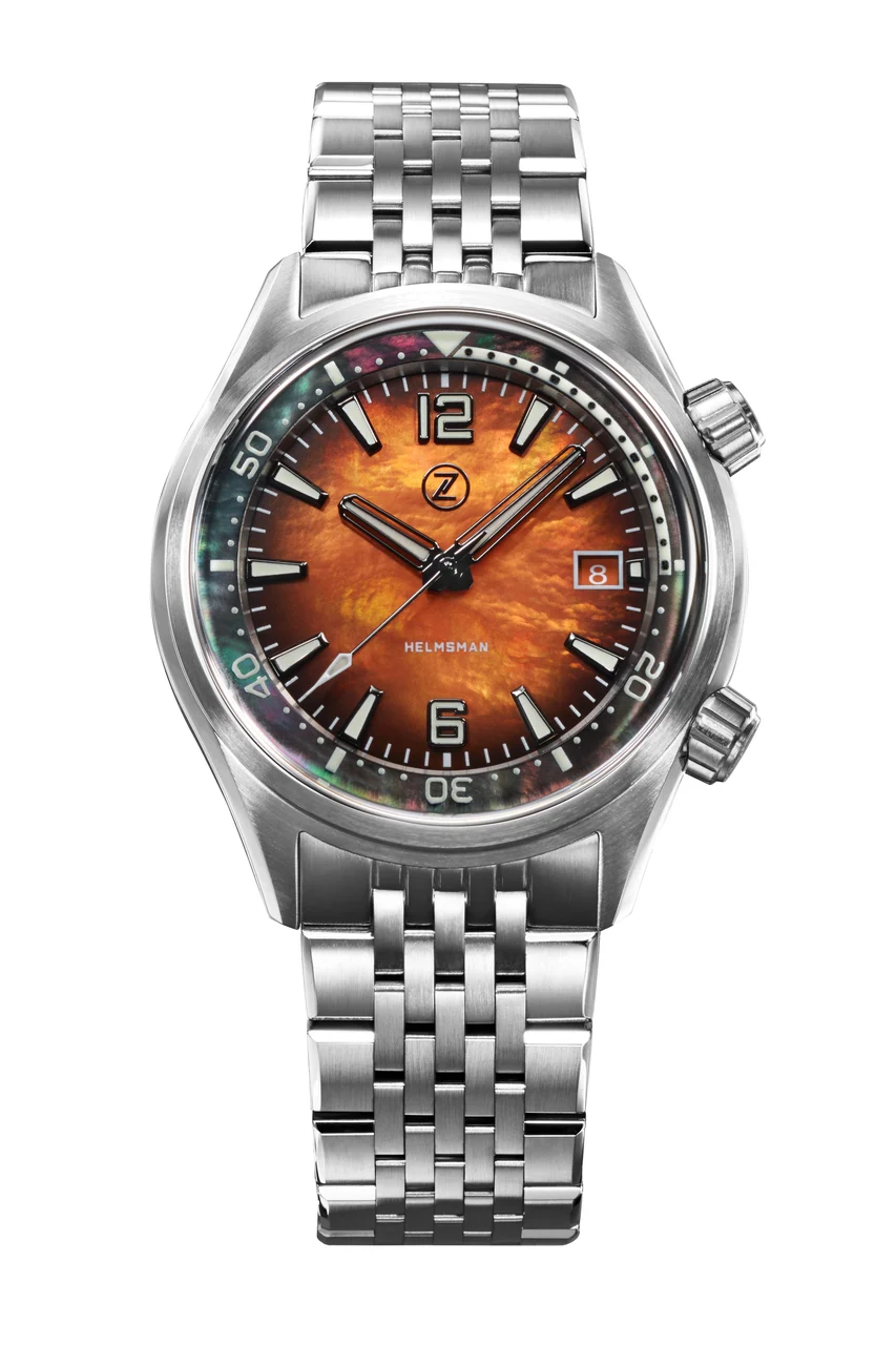 Zelos Helmsman SS 'MOP' 40 mm kol saati