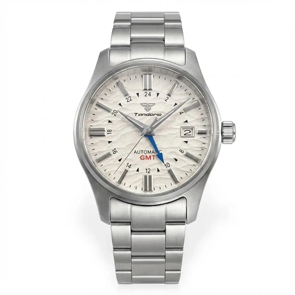 Tandorio Watches Pilot GMT Watch Tandorio TD119 Japan NH34 Movement 200M Waterproof 39mm Sapphire 14:201447598#white steel sterile;5:57086108#NH34 GMT 39 mm kol saati