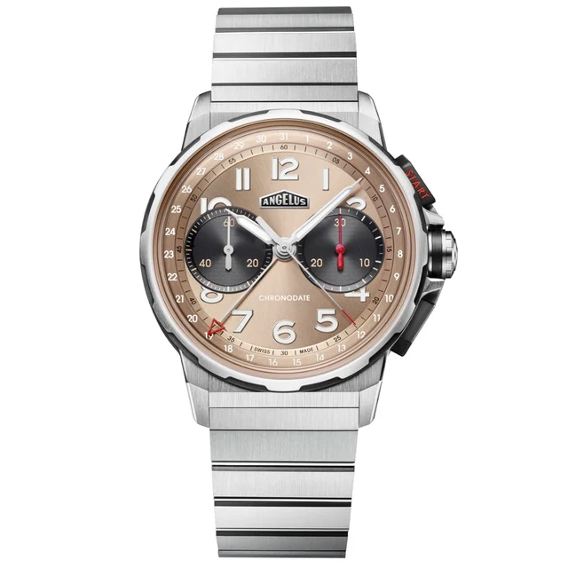 Angelus Chronodate Titanium Moka 0CDZF.C01A.C1282E kol saati