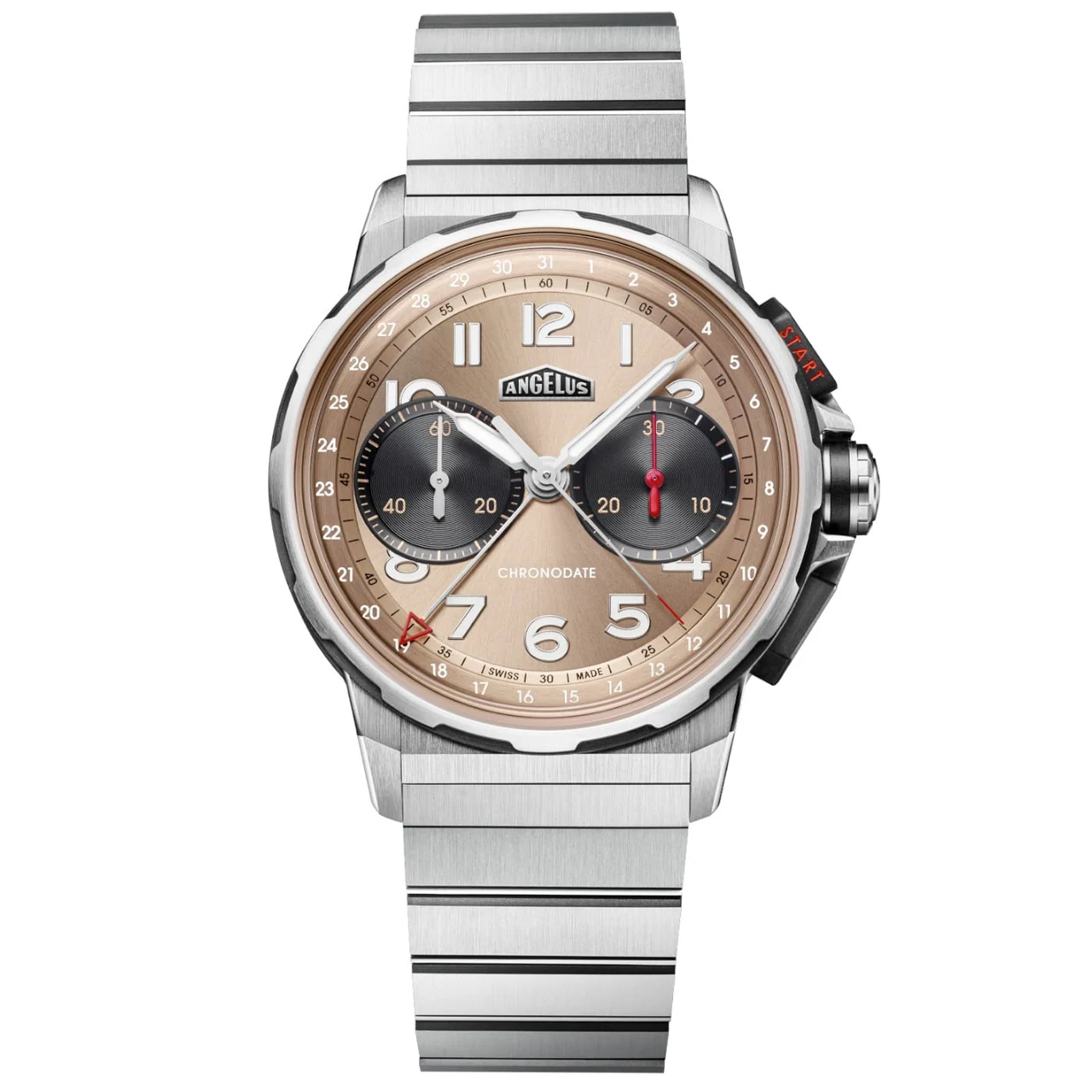 Angelus Chronodate Titanium Moka 0CDZF.C01A.C1282E kol saati