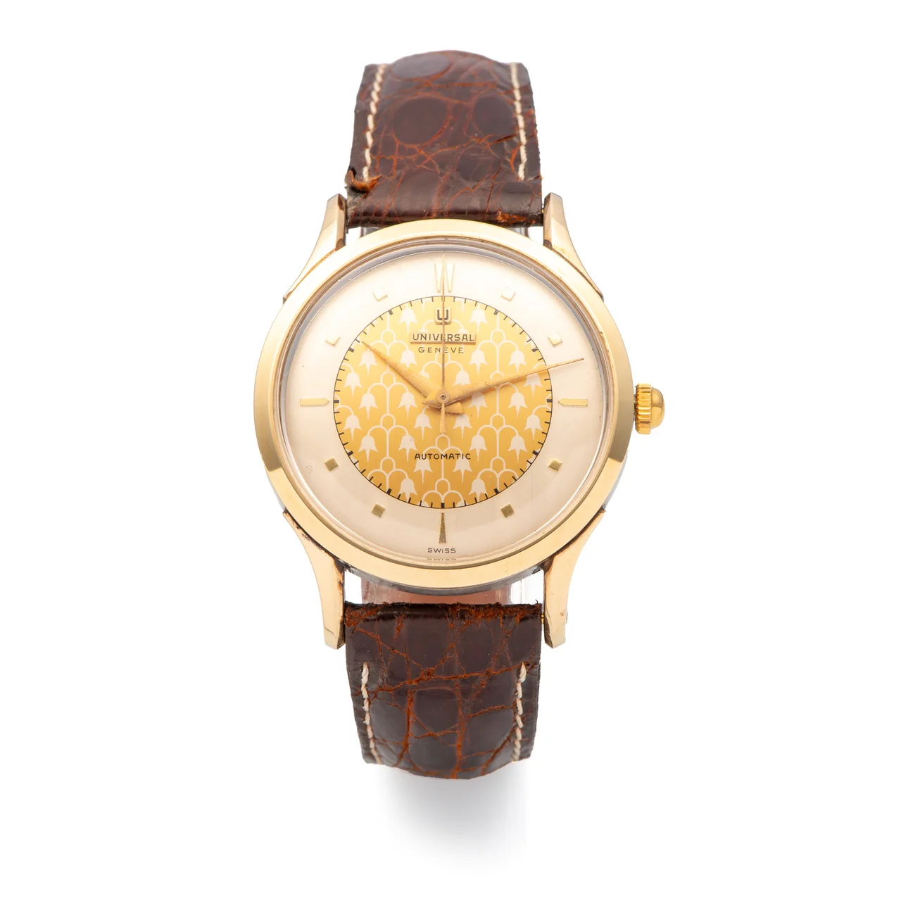 Universal UNIVERSAL, REF. 20209, FLOWER DIAL, GOLD PLATED kol saati