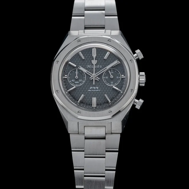Nivada Grenchen Chrono Mecaquartz Grey 38mm 68001Q77 210009N39491 kol saati