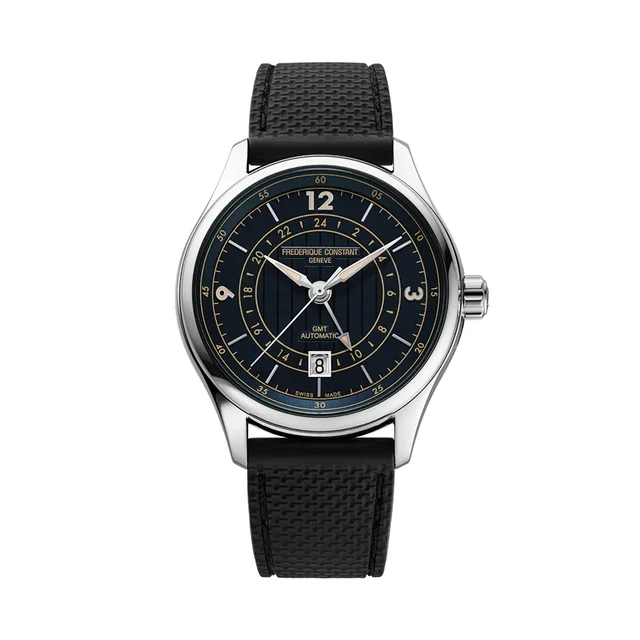Frederique Constant Runabout GMT Limited Edition 42mm - Blue on Rubber Strap FC-350RN5B6 k