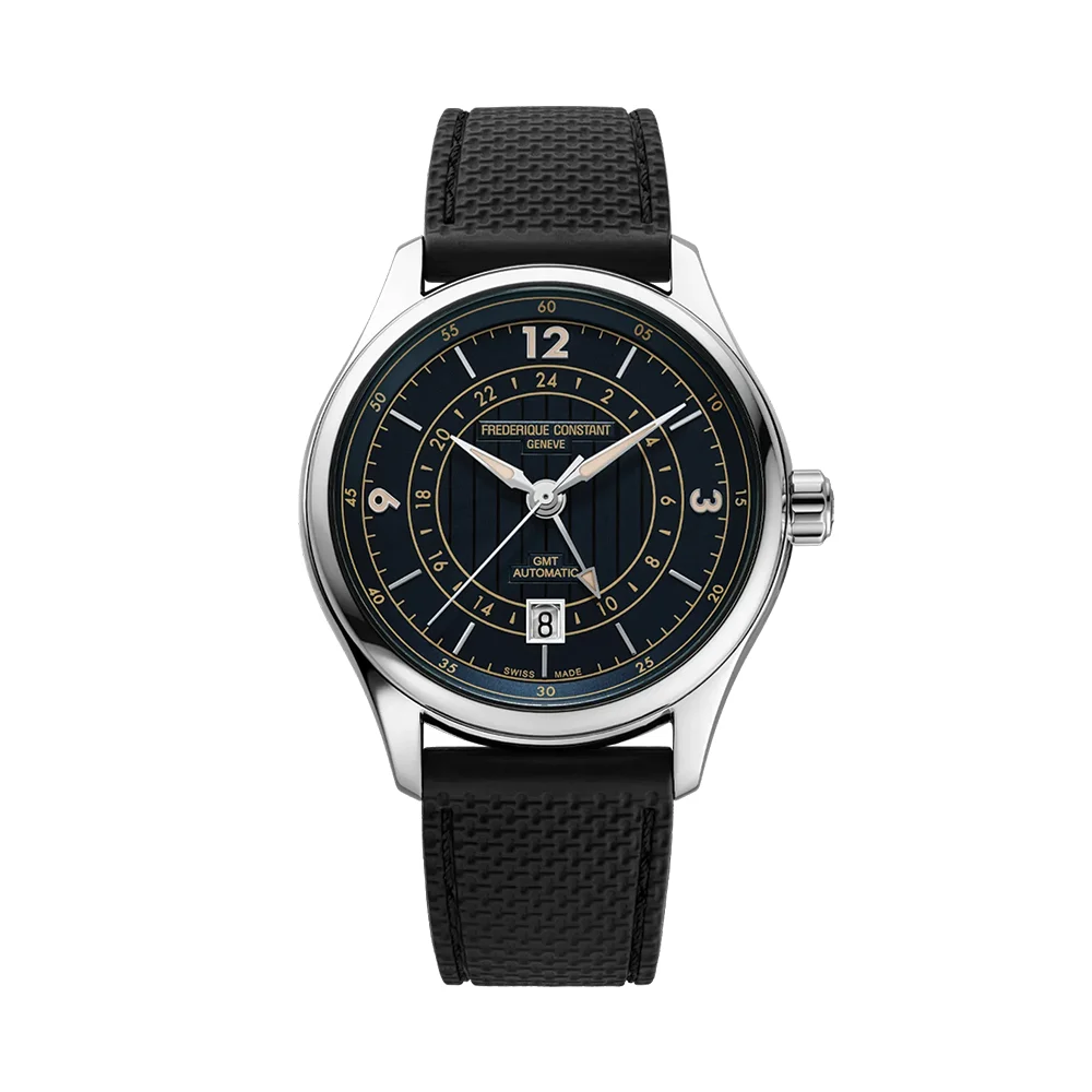 Frederique Constant Runabout GMT Limited Edition 42mm - Blue on Rubber Strap FC-350RN5B6 42 mm kol saati