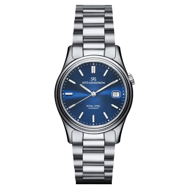 Sjöö Sandström Royal Steel Classic SS-1836-1-Blue 36 mm kol saati