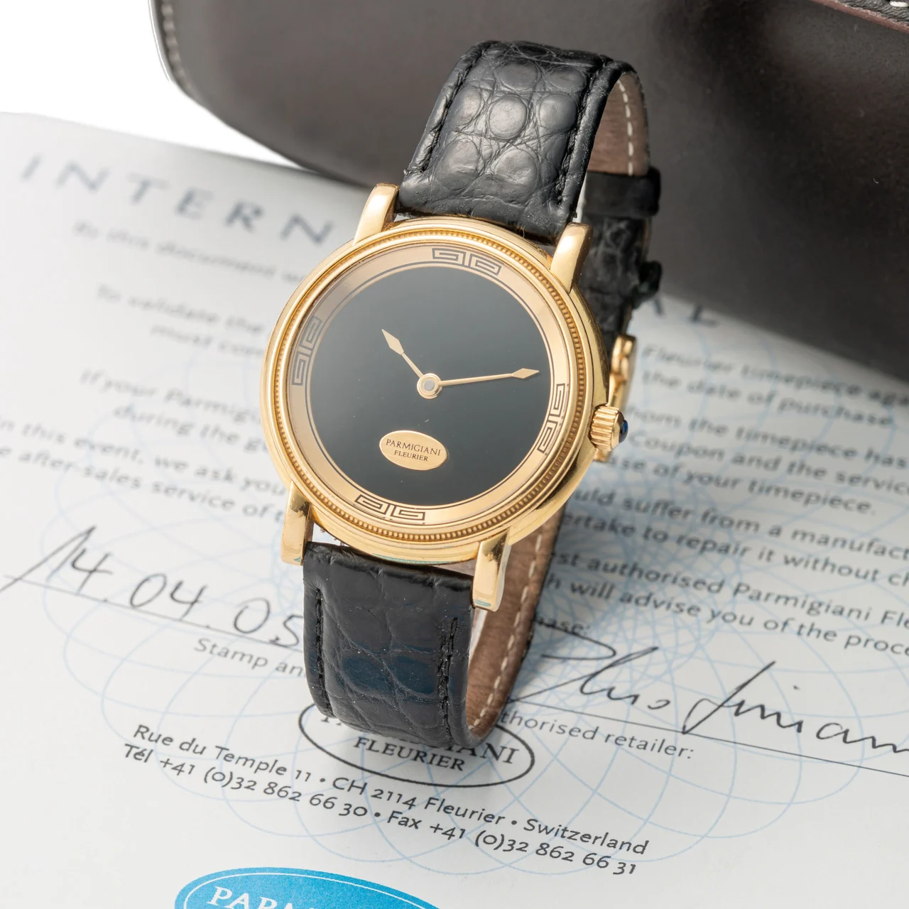 Parmigiani Fleurier PARMIGIANI FLEURIER, REF. PF000015, CLASSIC, ONYX DIAL, YELLOW GOLD kol saati