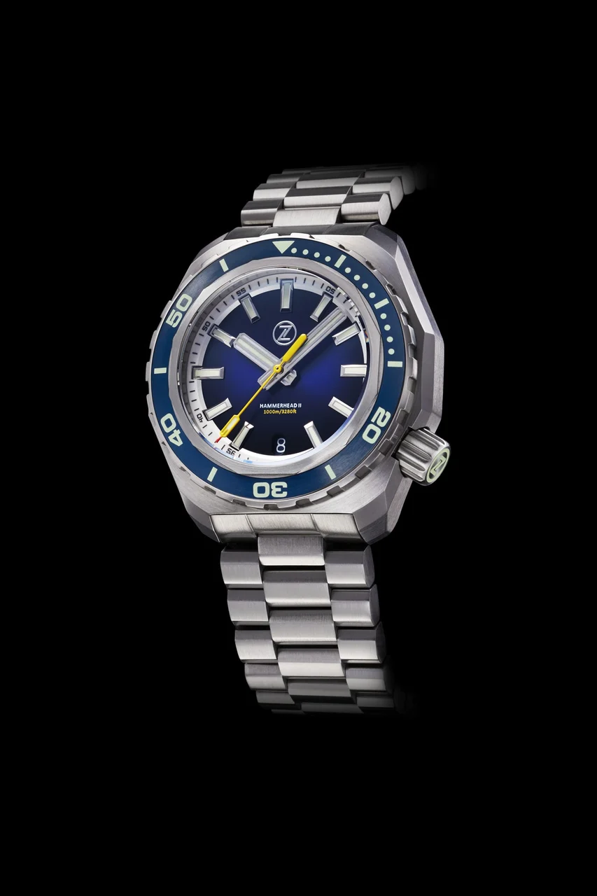 Zelos Hammerhead 2 1000m Steel 'Midnight Blue' Seiko NH35 44 mm kol saati