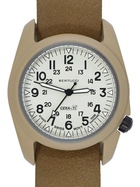 Bertucci Cera-Ti⢠Ceramic Coated Titanium Field Watch with Swiss Quartz Movement #12139